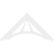 Ekena Millwork Pitch Stanford Architectural Grade PVC Gable Pediment, 60"W x 30"H x 1"P (12/12) GPP060X030X100STA - alternate 2